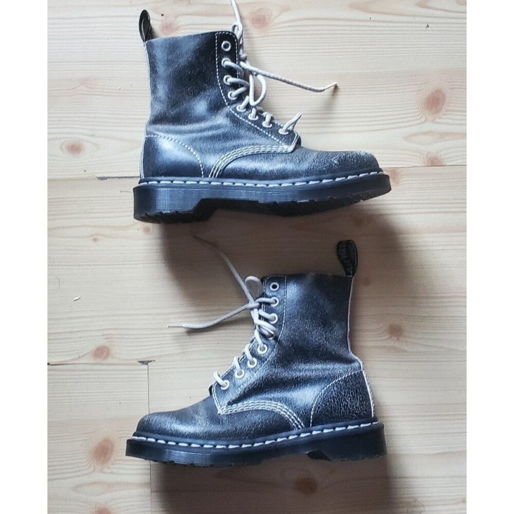 Dr Martens Pascal Dark Grey Crackled Leather Chukka Desert Walking Boots